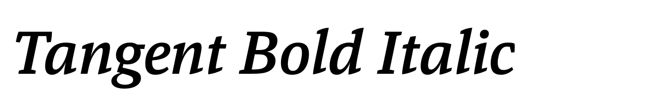 Tangent Bold Italic